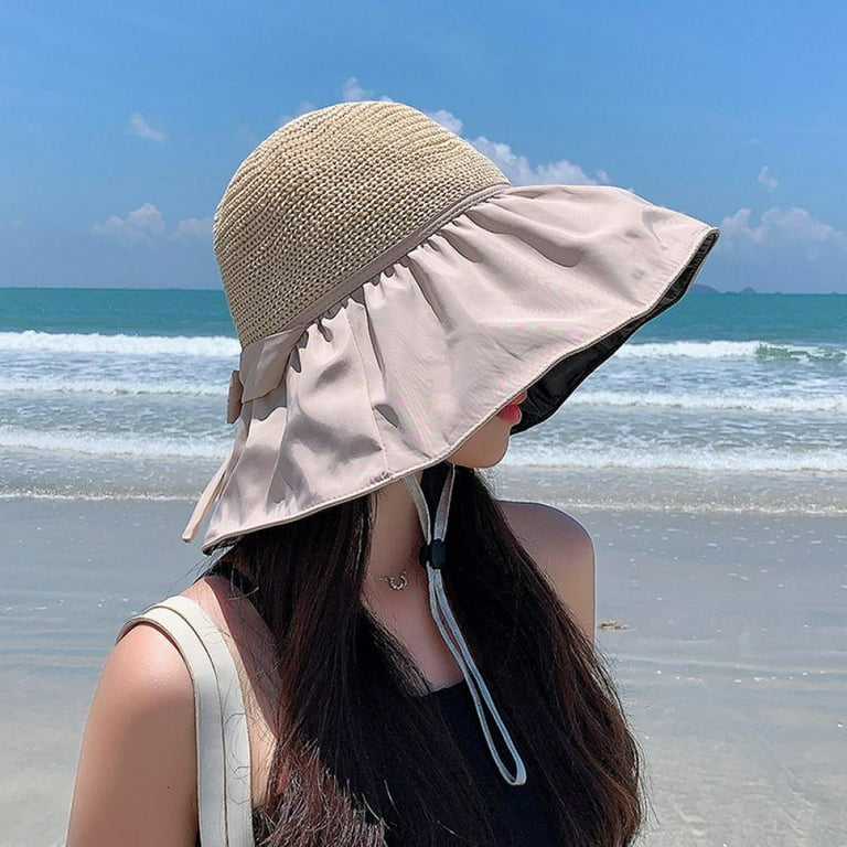 Women's Sun Hats UV Protection Wide Brim Hat Women Foldable Sun Hat for  Women Straw Hats