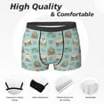 thumbnail image 2 of Men's Boxer Briefs, mailer Stamp print Soft Comfy Mens Underwear Boxer Briefs Breathable With Widen Waist, 2 of 7