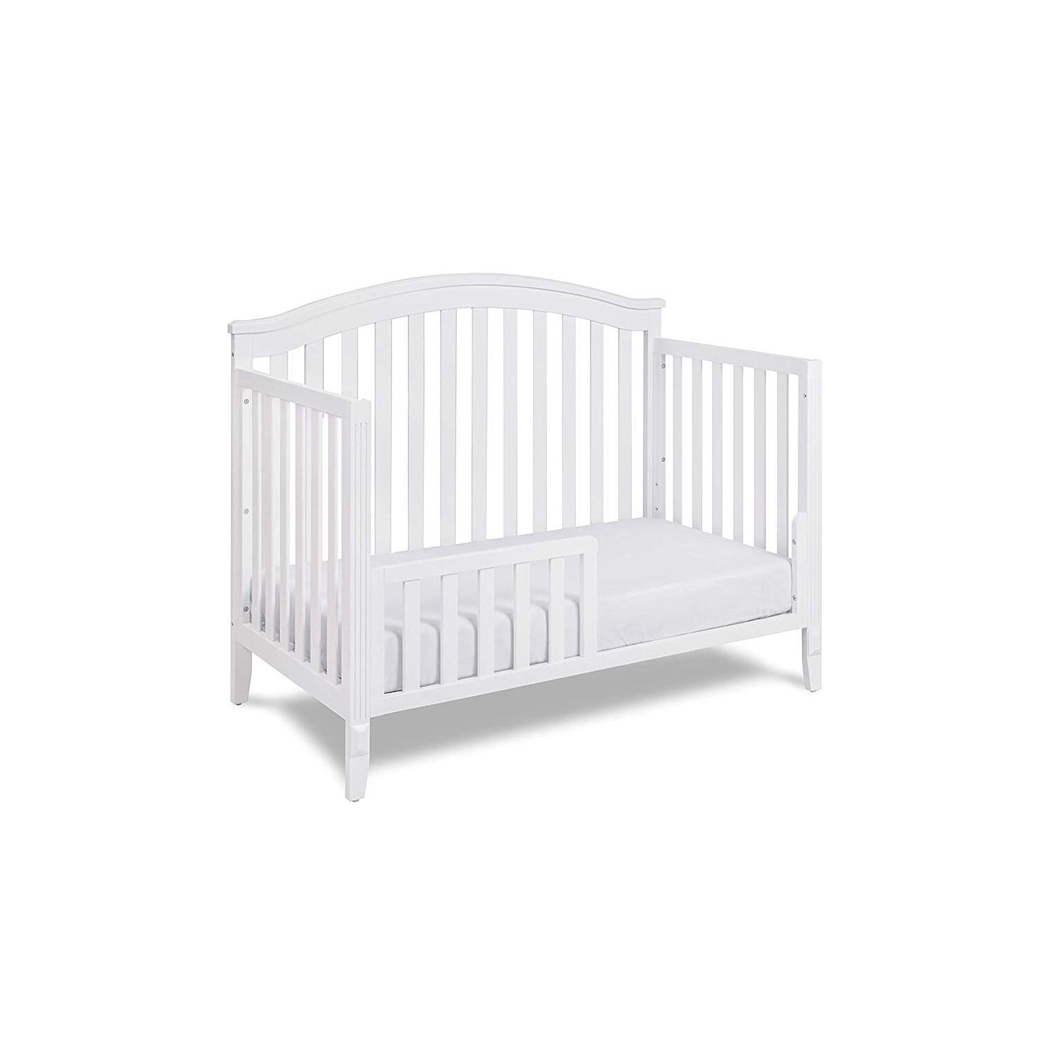 Convertible Crib 4-in-1 Modern Baby Crib Bed Daybed White Chic Design