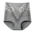 thumbnail image 1 of TANGNADE Culottes Taille Haute pour Femmes Grande Taille Bikini Sans Coutures Absorption Régulière Culottes en Coton Gris, 1 of 9