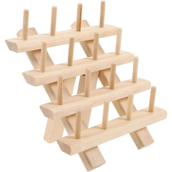 FESTFENDS Wooden Yarn Spool Holder 1Set Embroiderers Use Thread Organization Home Commercial