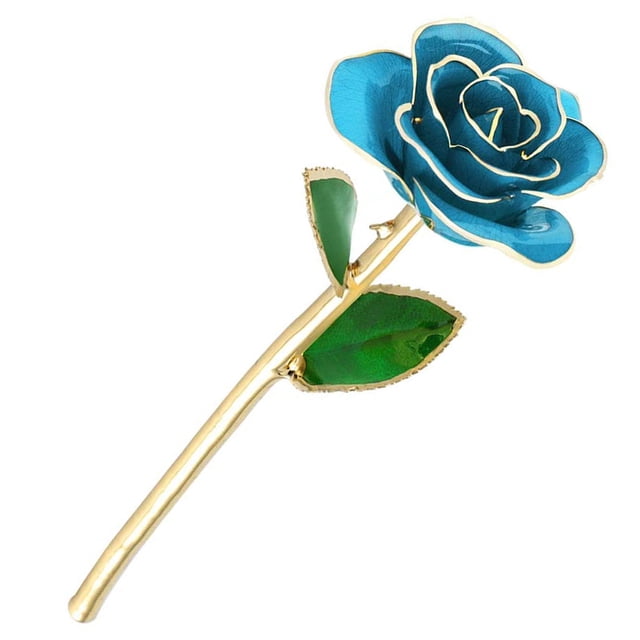 Flor de rosa chapada en oro de 24K Flor de rosa Artesanía Flor de rosa Rosa chapada en oro Decoración de rosa Adornos de flor de rosa, Higoodz Arte y Manualidades