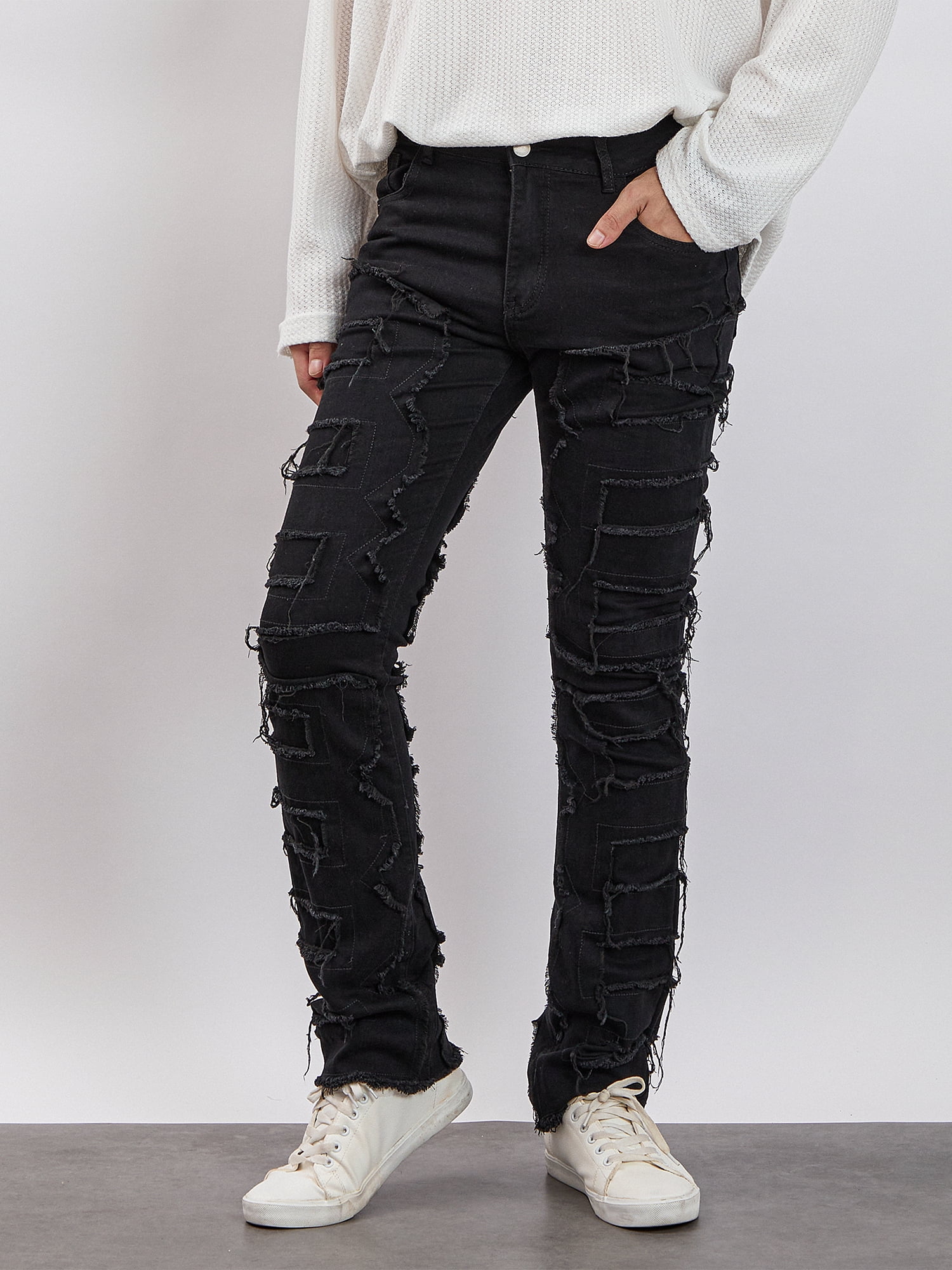 ★E.B.M★ Praid Straight Denim Pants EMO6DPT030 E108P03P_INDIGO_240319_7986_Pr