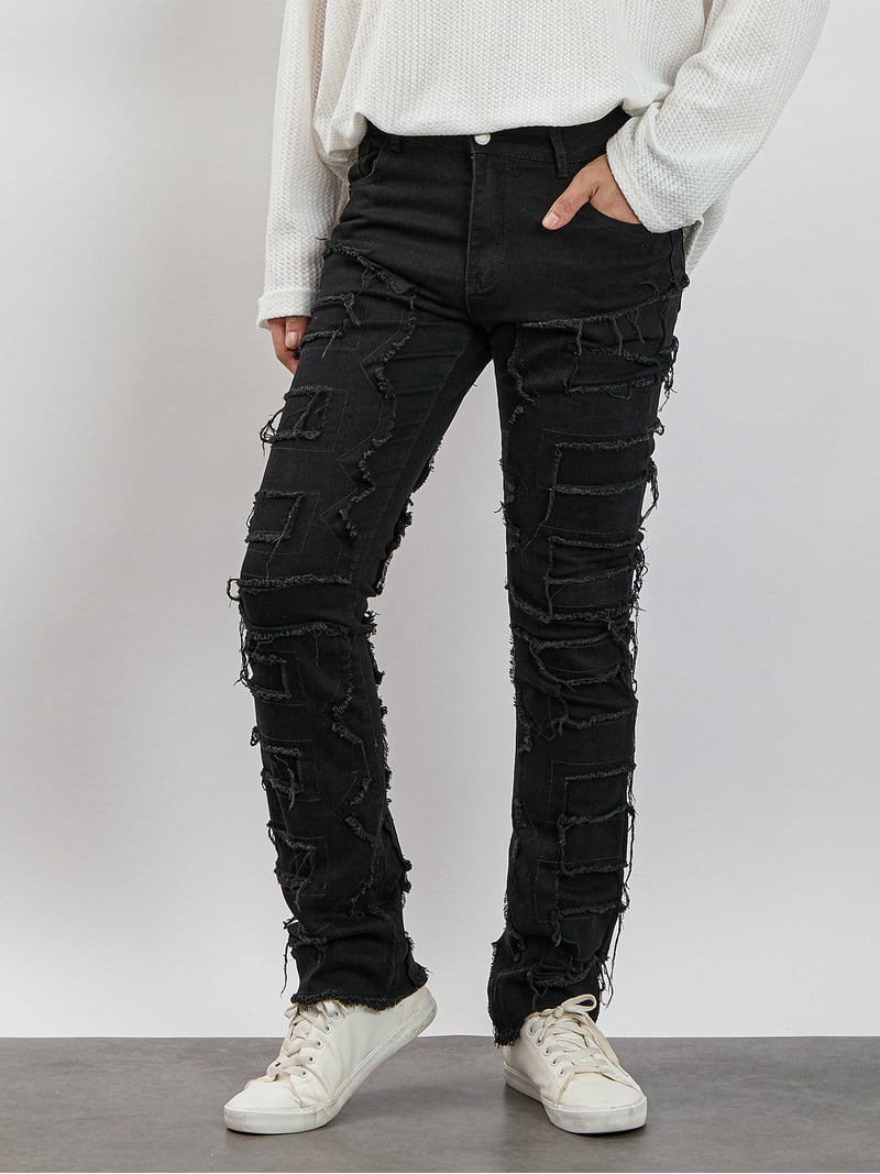 【2plan】Logan Destroyed Pig Denim Pants U LAN】Logan Destroyed Pig Denim Pants (U LAN/デニム
