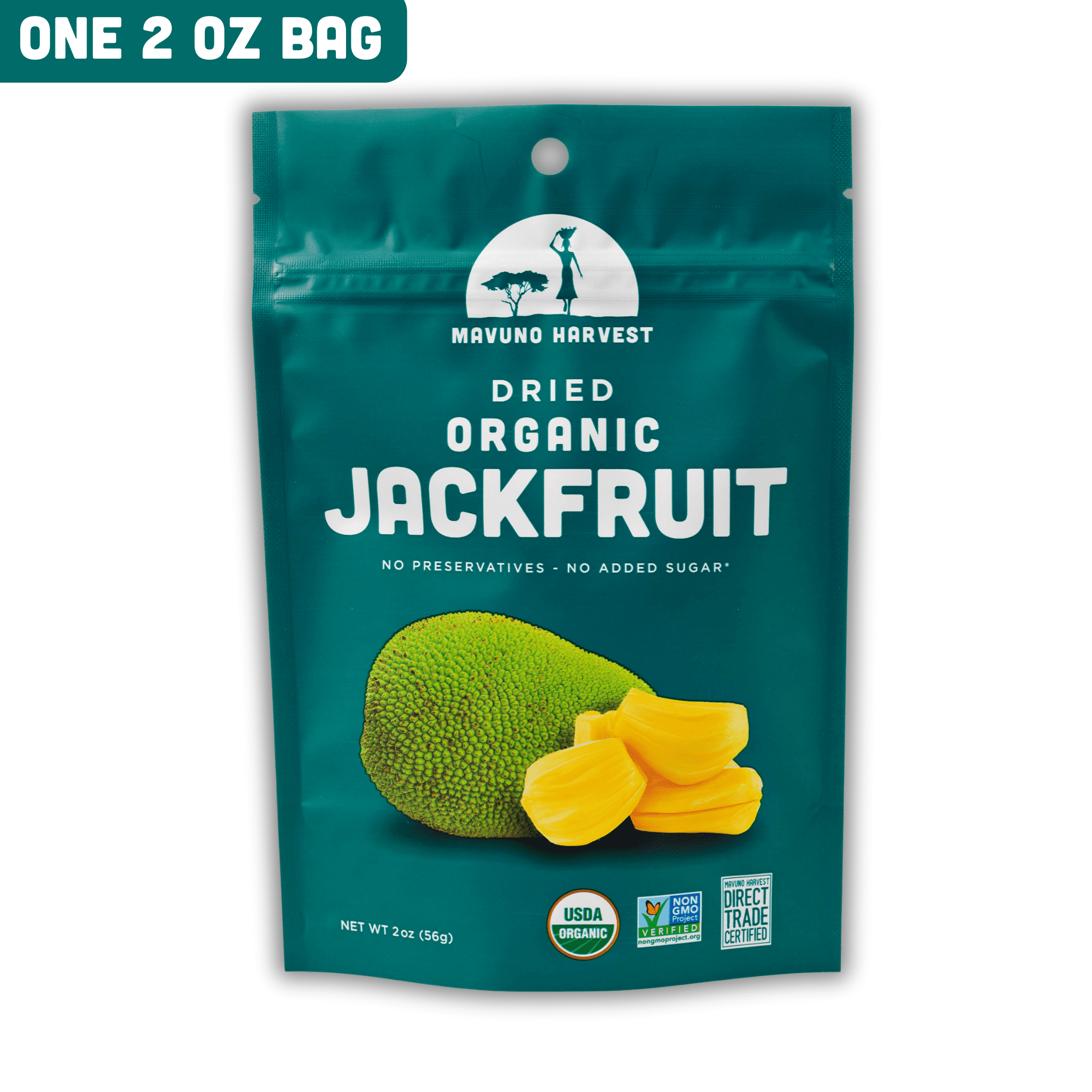 Mavuno Harvest Direct Trade Organic Dried Fruit, Jackfruit, 1 Pound