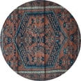 thumbnail image 1 of Ahgly Company Indoor Round Persian Light Blue Traditional Area Rugs, 4' Round, 1 of 4
