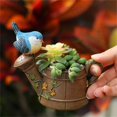 thumbnail image 5 of Mdesiwst Multifunctional Flower Pot Hand-crafted Resin Adding Vitality Bird Shower Plant Pot Garden Supplies, 5 of 8