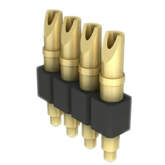 824-22-004-00-001000 Connector Spring Piston 4 Position Through Hole Solder Cup :RoHS