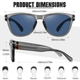 thumbnail image 3 of KANASTAL Sunglasses for Men Women Polarized Square, Lightweight Sun Glasses with UV400 for Driving Fishing Blue Lens, 3 of 7