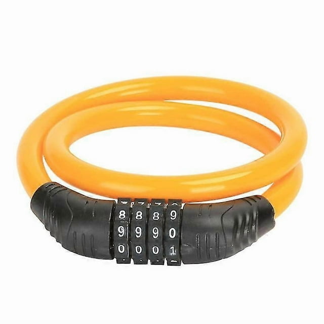 Bike Lock Cable, Bicycle Cable Lock With 4 Digit Combination & Large Lock Head, Resettable Kids Bike Cable Lock, 2 Ft X 0.45