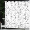 thumbnail image 4 of Ambesonne Black and White Shower Curtain, Winter Tree, 69"Wx84"L, White Black, 4 of 5