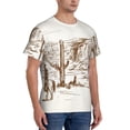 thumbnail image 2 of Vsdgher Western Desert Cowboys Print Men's Dry Fit Mesh Athletic Shirts Moisture Wicking Tennis T-Shirt Tops, 2 of 9