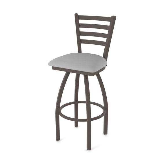 410 Jackie 25" Swivel Counter Stool with Bronze Finish and Canter Folkstone Grey Seat