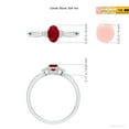 thumbnail image 5 of ANGARA Natural Solitaire Oval Ruby Split Shank Engagement Ring with Trio Diamonds in 14K White Gold for Women (Size-6x4mm) | July Birthstone, Anniversary, Jewelry Gift for Women | Natural Ruby Ring, 5 of 9