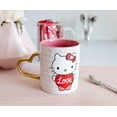 thumbnail image 3 of Sanrio Hello Kitty Love Heart-Shaped Handle Ceramic Mug | Holds 14 Ounces, 3 of 7