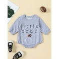 thumbnail image 2 of SUNSIOM Bébé Chandail en Molleton Combinaison Col Rond Manches Longues Imprimé Lettre Bean Automne, 2 of 7