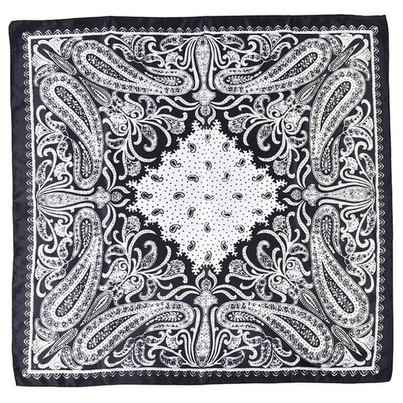 Liuchenyi Head Scarf for Women Head Scarf for Women Head Scarf for Women Fashion Retro Pattern Printed Large Square Silk Scarf Headband Womens Headbands Fashion Headbands for Women