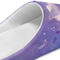 thumbnail image 6 of POLERO Purple Wolf Print Slippers for Women Memory Foam House Bedroom Soft Closed Toe Indoor Slippers Trendy Gift for Womens Anti-Skid Sole, Size 7.5-8.5, 6 of 7