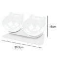 thumbnail image 2 of 15 Tilted Cat Bowl Design Neck Guard Stand Raised Pet Food Water Feeder Bowl, 2 of 5