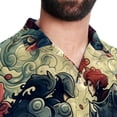 thumbnail image 5 of Love Men's Short Sleeve Casual Printed Button Down Beach Shirt Summer Unisex Top, 5 of 6