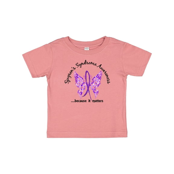 Inktastic Sjogrens Syndrome Butterfly 6.1 Boys or Girls Baby T-Shirt