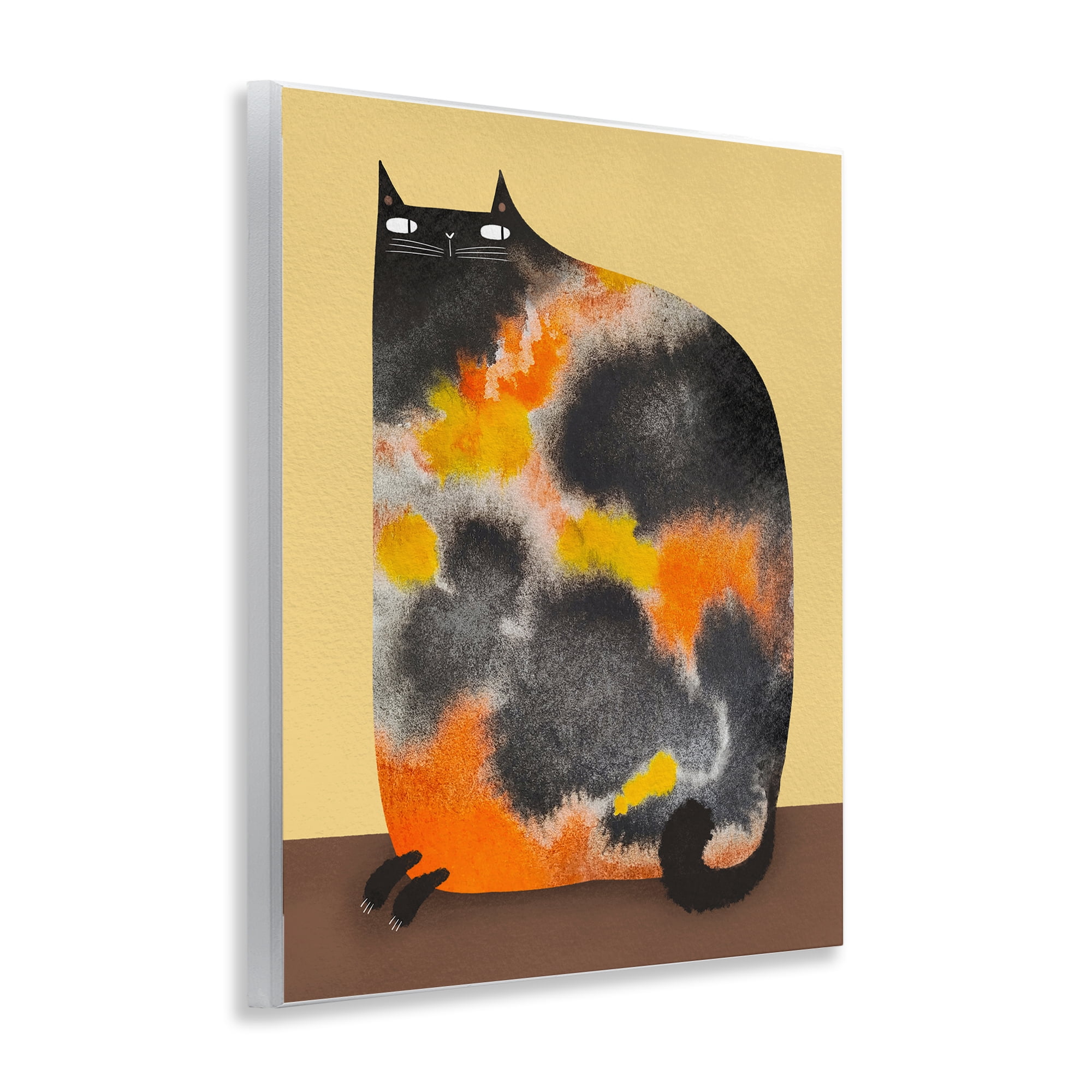 Stupell Industries Diluted Calico Cat Wall Plaque Art, design by Gabriela Avila