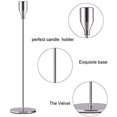 thumbnail image 2 of Juego de 3 portavelas de color negro mate para velas cónicas, candelabro decorativo para bodas, cenas, fiestas, se adapta a velas de 3/4 pulgadas de grosor y velas LED (soporte de vela de metal), 2 of 4