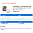 thumbnail image 2 of Throttle Body - Compatible with 2014 - 2015 INFINITI QX60 3.5L V6 VQ35DE, 2 of 2