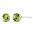 thumbnail image 3 of Gem Stone King 925 Sterling Silver Green Peridot and Yellow Citrine Stud Earrings for Women Men Set of 2, 3 of 5