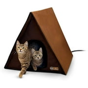 K&H PET PRODUCTS Outdoor Multi-Kitty A-Frame Chocolate