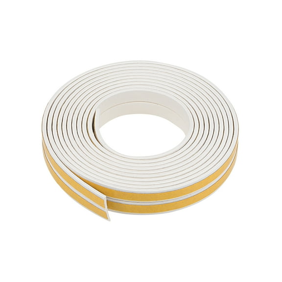 Cinta de espuma adhesiva para aislamiento de clima Unique Bargains 2 piezas blanca 9mm(W)x2mm(T)x2.5m(L)