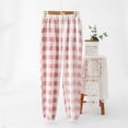thumbnail image 3 of AWXNJUX Women's Long Fluffy Plush Thermal Flannel Pyjama Bottoms Winter Warm Cuddly Trousers Women's Checked Pyjama Trousers Fleece Pyjama Trousers With Pockets Casual Fleece Trousers (Pink,L), 3 of 7