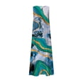 thumbnail image 4 of SMihono Robe Maxi Bohème d'Été pour Femmes Grande Taille Mode pour Femmes Col en V Sans Manches Soirée d'Été Fête Imprimée Dames Poche Gilet Longue Robe Plage Évasée Robe d'Été, 4 of 5
