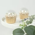 thumbnail image 5 of BalsaCircle 50 Clear Disposable Plastic Dome Lids for Cupcake Liners Wedding Party Events Decorations Supplies, 5 of 8