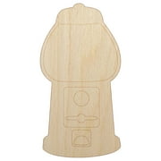 Gumball Machine Wood Shape Unfinished Piece Cutout Craft DIY Projects - 6.25 Inch Size - 1/8 Inch Thick