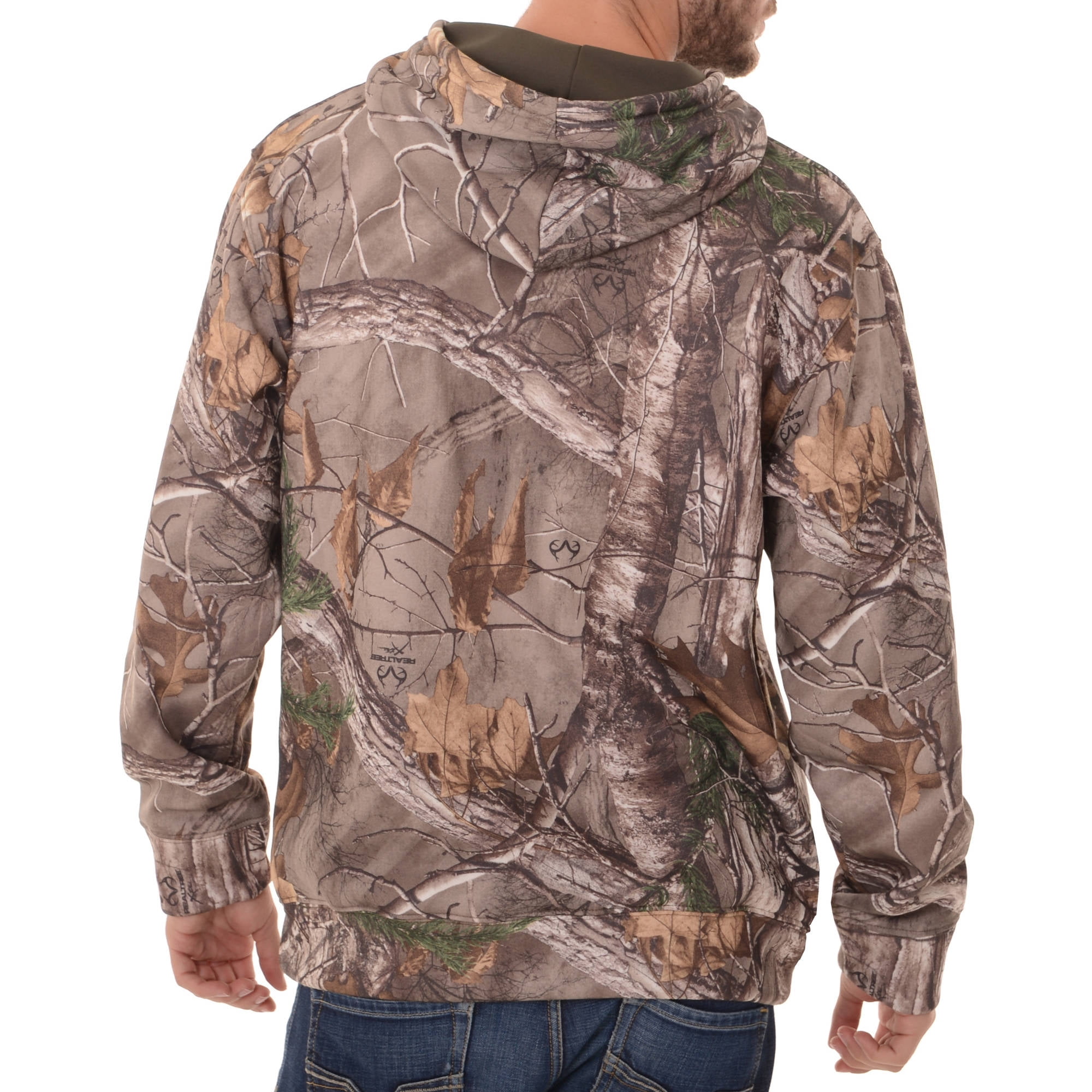 and Mossy Oak Mens Camo Performance Pullover Fleece Hoodie