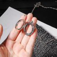 thumbnail image 2 of Exquisite Necklace Glossy Magnet Open Memory Photo Box Locket Necklace Round Pendant Necklace Jewelry Gift For Women--Silver-Product code 49204 Silver, 2 of 3