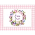 thumbnail image 3 of SPXUBZ Easter Placemats, Pink and White Buffalo Plaid Cute Rabbit Egg Flower Basket Happy Easter 18x12 Inch Placemats for Family Table Holiday Decoration Placemat Set of 4, 3 of 5