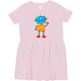 thumbnail image 3 of Inktastic Cute Robot, Colorful Robot, Funny Robot, Robotics Girls Toddler Dress, 3 of 5