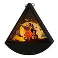 thumbnail image 4 of Cheapark Halloween Portable Night Light With Witch Skeleton Ghost Designs, Battery Operated Flickering LED Handheld Tabletop Lantern, Indoor Holiday Decor Lamp For Halloween Party Home Desktop Gift, 4 of 7