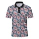 thumbnail image 4 of Pack Playeras Hombre Moda Hombre Primavera Verano Casual Manga Corta Cuello Vuelto Camisetas Estampadas Blusa Superior, 4 of 5