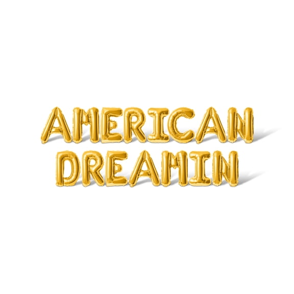 Letter Balloons - AMERICAN DREAMIN 16" Inch Alphabet Letters Foil Mylar Balloon 4th of July Party Banner (Gold)