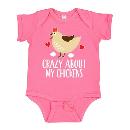 

Inktastic Crazy About My Chickens Gift Baby Boy or Baby Girl Bodysuit