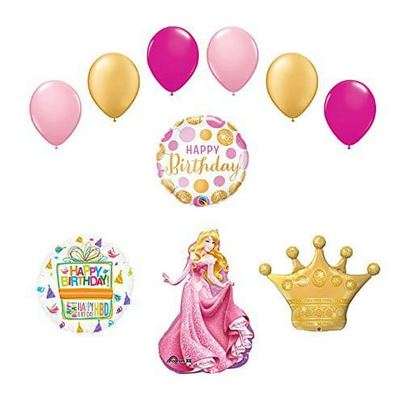 Sleeping Beauty Crown Princess Balloon Birthday Party Supplies and Decorations