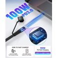 thumbnail image 3 of Cable de carga Ardaddyn retráctil 4 en 1 de 100 W para Apple Watch, 3 of 7