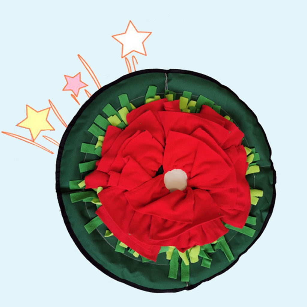 ZPAQI Dog Snuffle Plush Toy Dispensing Flower for Dogs Interactive Stuffed Chew Toy