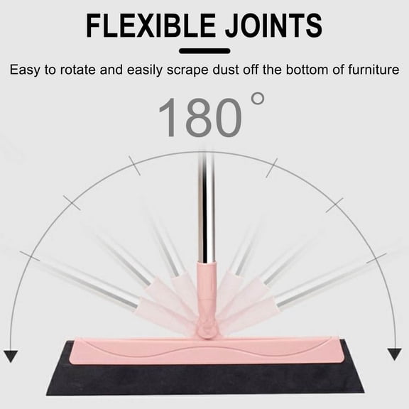Rkxzt Wipers,Bathroom Wiper Sweeping Tool Non-Stick Hair Wet Dry Floor Squeegee 35 Inch,Mop/Brooms Accessories|Plastic,Pink