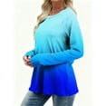 thumbnail image 5 of XFLWAM Long Sleeve Shirts for Women Spring Summer Casual Crewneck T Shirt Lightweight Loose Fit Soft Tunic Tops, 5 of 8