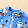 thumbnail image 3 of MAMAMI Newborn Infant Baby Boys Swimsuit One-Piece Zipper Cartoon Fish Print Bodysuit Toddler Cute Bathing Suit, 3 of 7