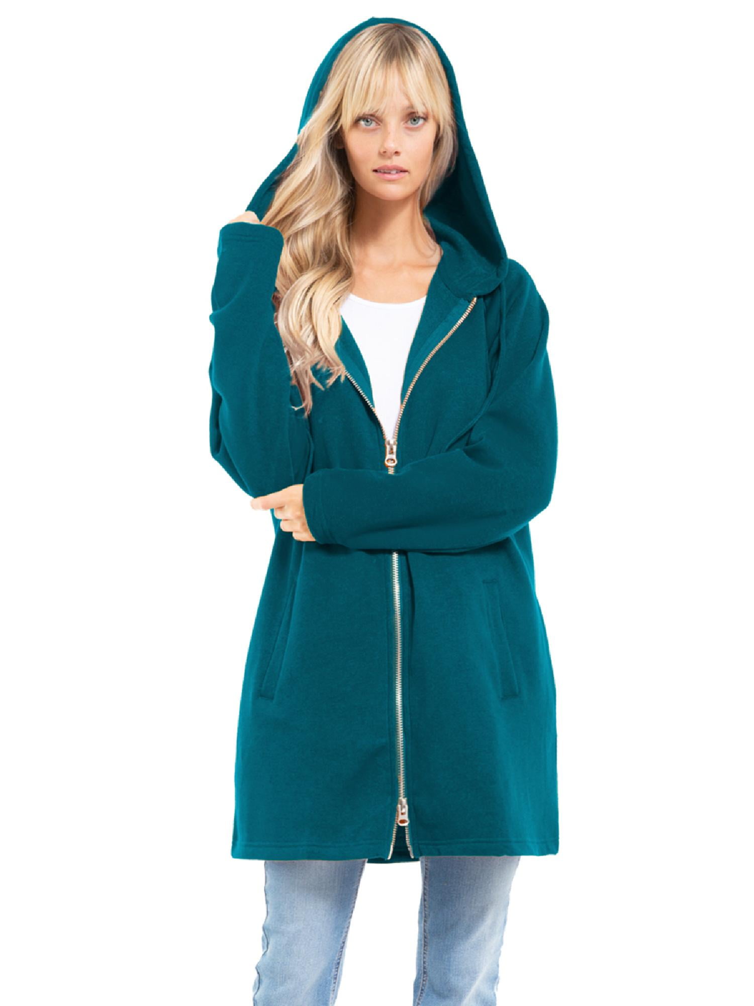 tunic zip up sweatshirt